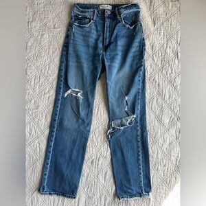 Abercrombie & Fitch Ankle Straight Ultra High-Rise